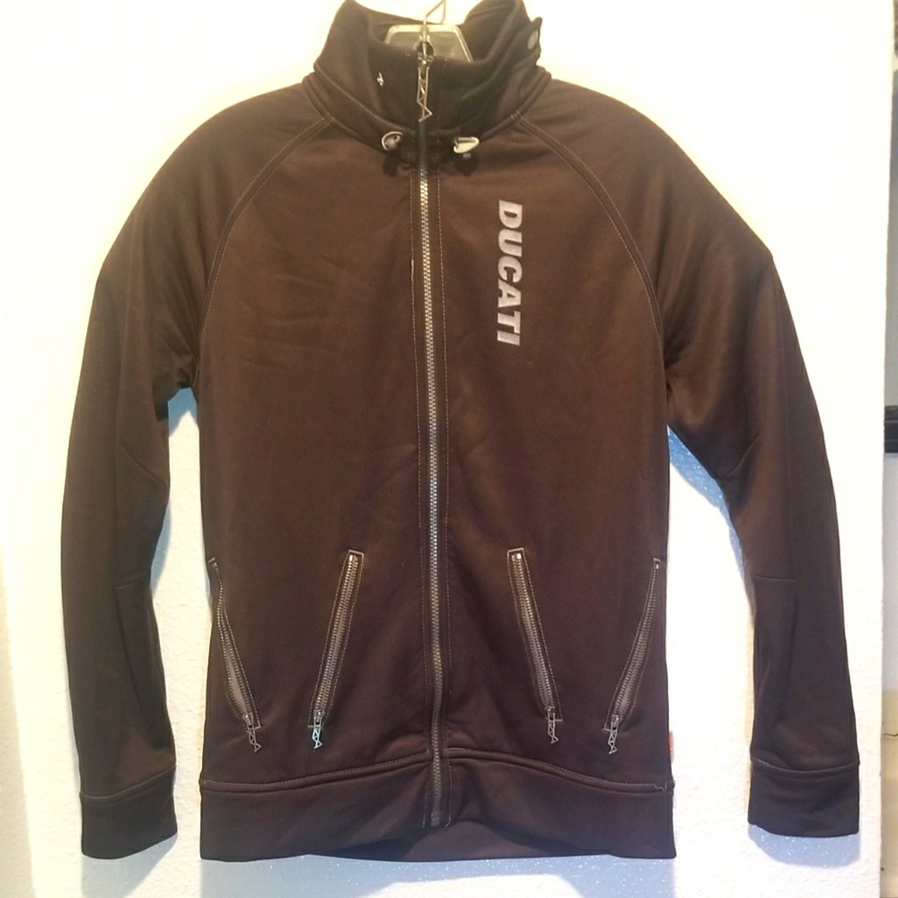Puma jacket with Ducati decal. Size small. Color: brown